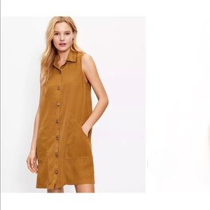 NWOT Lou & Grey galaxy button pocket Shirtdress